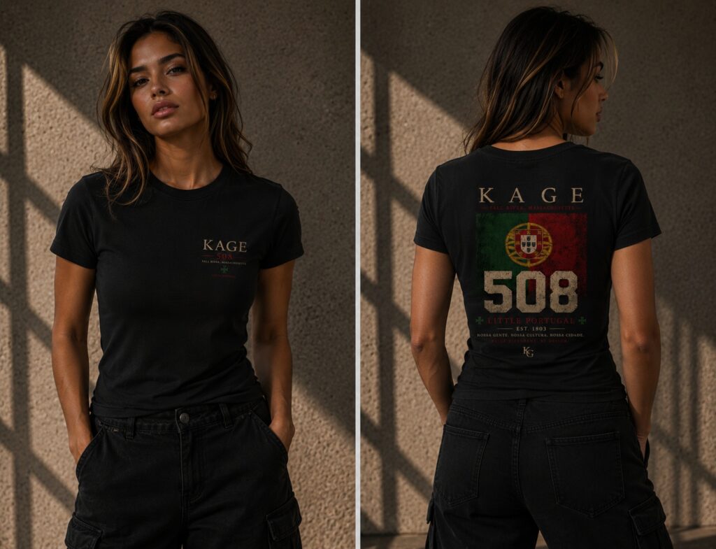 Women's Crewneck - Little Portugal - BLK - Front View