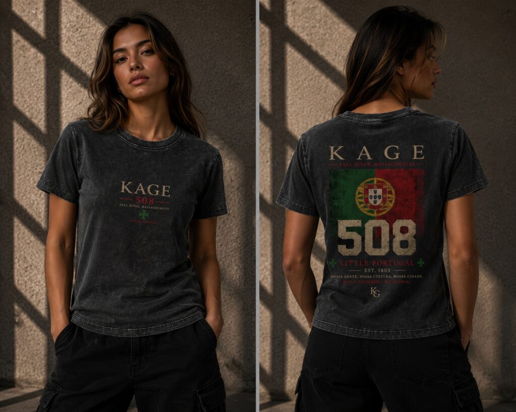 Women's Crewneck - Little Portugal - BLK WASHED - Front View
