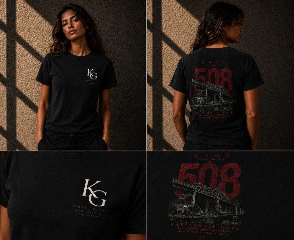 Women's Crewneck - Battleship Cove - BLK - Front View