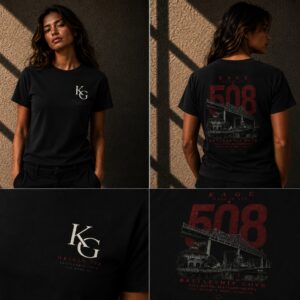 Women's Crewneck - Battleship Cove - BLK - Front View