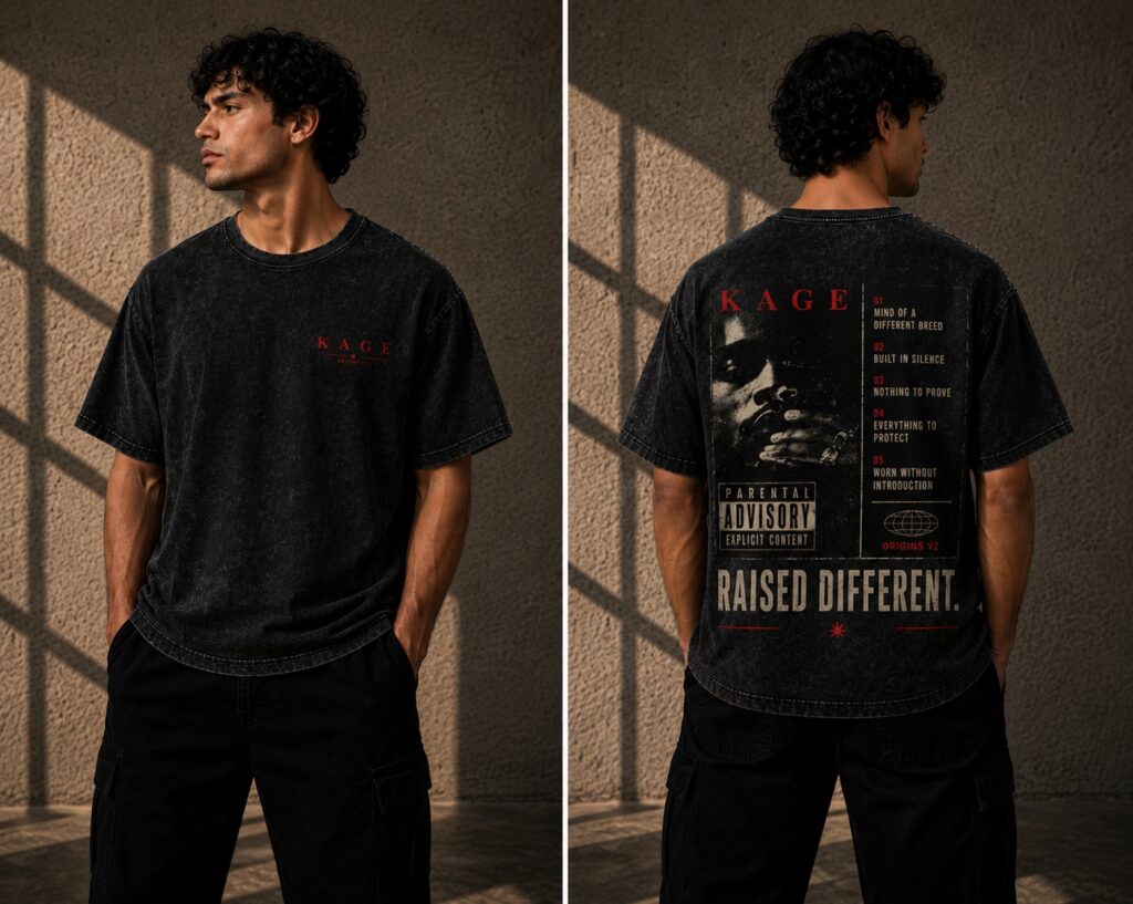 ORIGINS V2 - RAISED DIFFERENT - BLK WASHED